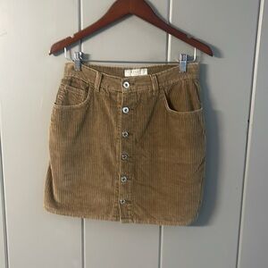 Vintage Old Navy Tan Brown Corduroy Mini Skirt Women's